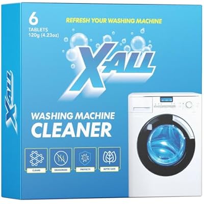 X-ALL Washing Machine Cleaner Deep Cleaning Tablets, Cleans and refreshes the interior, Limescale and Mineral-Buildup Deep Cleans Dirt for HE, Front Load & Top Load Washers