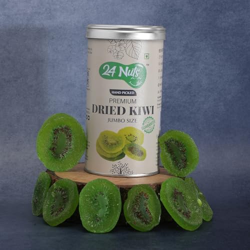 24 Nuts Hand Picked Jumbo Size California Almonds And Turkish Apricots Premium Dried Kiwi Combo Pack of 750 gm (250gx3)