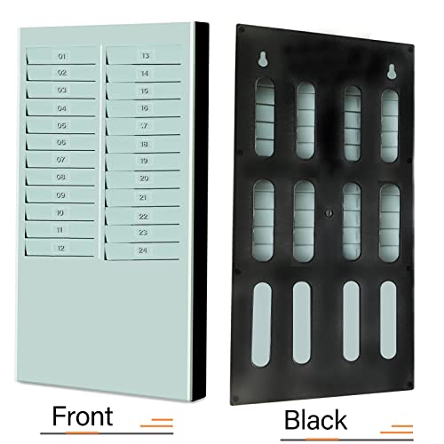 Wall Mounted Time Cards Rack, 24-Pocket Time Card Holder For Office Warehouse, Attendance Recorder #TOP4