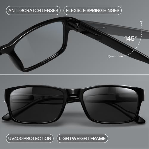 Image of Gaoye1.75 Reader Sunglasses Men for All Day - Computer Readers with Blue Light Protection - Value Pack