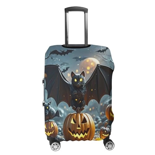 Travel Luggage Cover Suitcase Protector Halloween Bat Elastic Washable Suitcase Cover Anti-scratch Spandex Baggage Covers Fits 18-32 Inch Luggage4