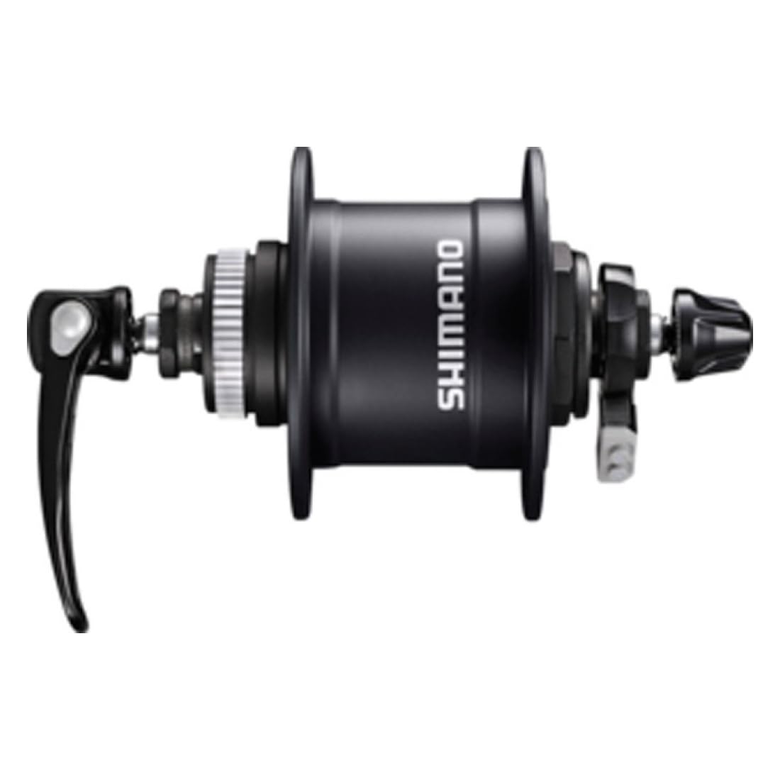 SHIMANO Unisex – dynamo w piaście dla dorosłych DH-T4050, czarne, rozmiar uniwersalny