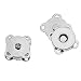 Tinksky 10 Sets of 15mm Sew In Magnetic Bag Clasps for Sewing Craft Clothing Bag Scrapbooking (Silver)