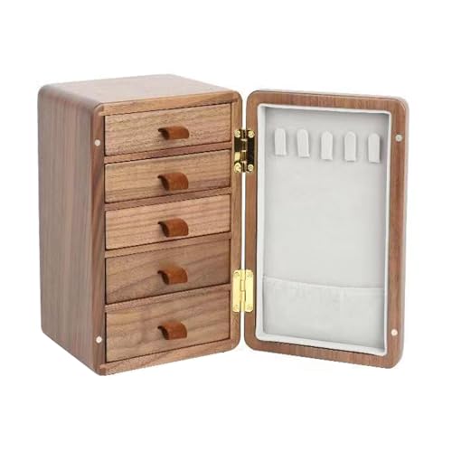 Boîte à bijoux en bois 5 tiroirs : le cadeau idéal pour femme pour chambre - 2