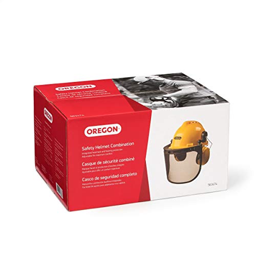 Oregon 563474 Chainsaw Safety Protective Helmet With Visor Combo Set,Yellow