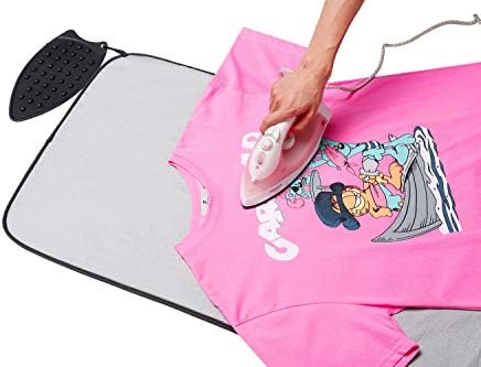 Acmebon Portable Ironing Mat with Heat Resistant Silicone Iron Rest Pad, Extra Large Thickened (47.2 x 20.5 inch) Ironing Blanket Silver