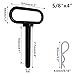 YuGtcen 5/8x4 inch Hitch Pin, Tractor Towing Hitch Pin and Clip, Black Handle Trailer Hitch Pin Gate Pins for Towing RV, Truck, Boat, Car, Tractor