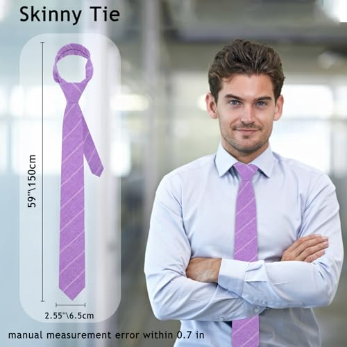 Image of Ties for Men, Cotton Mens Ties Skinny Solid Color Necktie Sage Green Tie for Wedding Business