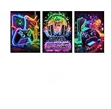 DIMENSIONS COMPACTES : Chaque poster mesure 30x40 cm, format idéal pour créer une composition murale dynamique au-dessus d'un bureau gaming ou dans une chambre de joueur