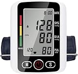 Blood Pressure Monitors Large Cuff Size 22cm to 32cm - Blood Pressure Machine with Cuff for Upper Arm - Heart Rate Hypertension Monitor - Blood-Pressure Monitor with LCD Display - (Black-Pro) (Black)