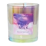 laay fairy milk candela profumata – candela profumata di alta qualità con vaniglia e legno di sandalo – candela rilassante per aromaterapia – candela di cera di soia naturale colata a mano –