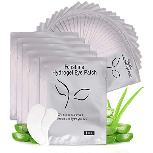 Fenshine 50 Paar Wimpernverlängerung Augenpads fusselfrei Hydrogel Augenpads Professionelle Unteraugenpads für Wimpernverlängerungen Zubehör (50 Paar)