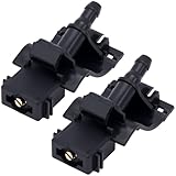 Winsyison 2pcs Front Windshield Washer Nozzles, Universal Windshield Wiper Nozzles Sprayer, Black Plastic Sprayer Replacement for Automative Car- Replaces OEM #: 85381-12300/12330/30110/30130/30140