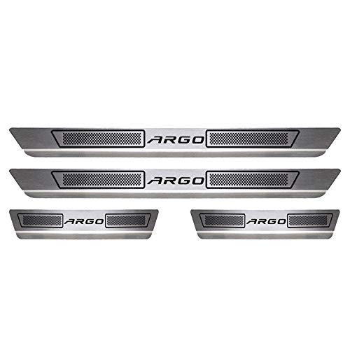 Soleira de Aço Inox Escovado Fiat Argo 4 Portas 2017 18 19