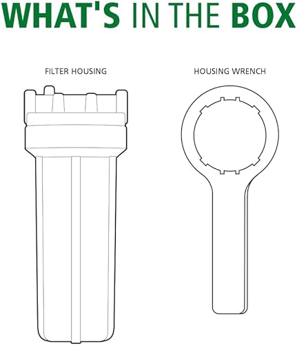 Vista 5 de AO Smith Sistema de filtración de agua de una sola etapa para toda la casa - Prefiltro de sedimentos - Certificado NSF - AO-WH-PRE