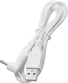 KAUMO USB電源ケーブル DCプラグ(3.5/1.35mm L字型 横向き) 1m (白)