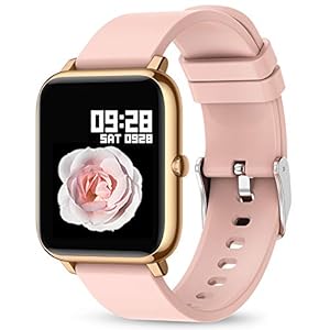 KALINCO Smart Watch, Fitness Tracker with Heart Rate Monitor, Blood Pressure, Blood Oxygen Tracking, 1.4 Inch Touch Screen Smartwatch Fitness Watch for Women Men Compatible with Android iOS