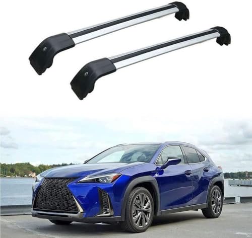 KHDWOB 2 Pack Baca de Coche para Lexus UX Series 5-dr 200T 300H SUV 2015-2023, Aluminium Coche Vacas, Antirrobo De Coche Baca Portaequipajes Barra Transversal, Coche Styling Accesorios