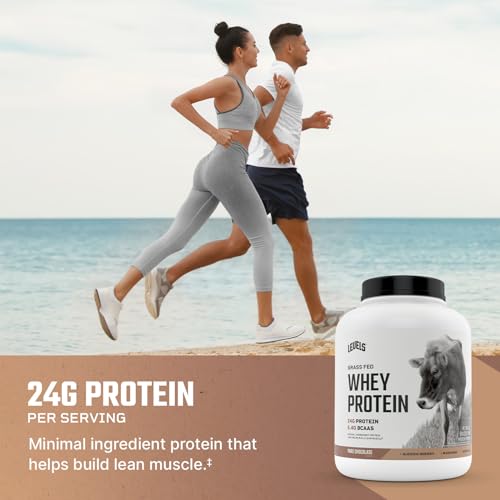 Levels Grass Fed Whey Protein Powder, No Artificials, 24G of Protein, Pure Chocolate, 5LB - Image 4