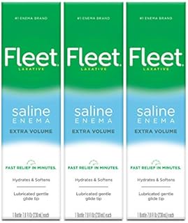 Fleet Laxative Saline Extra Enema for Adult Constipation, 7.8 fl oz, 3 Pack
