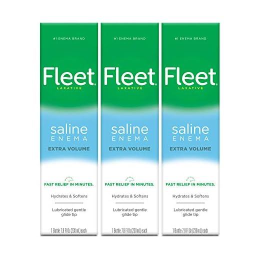 Fleet Laxative Saline Extra Enema for Adult Constipation, 7.8 fl oz, 3 Pack