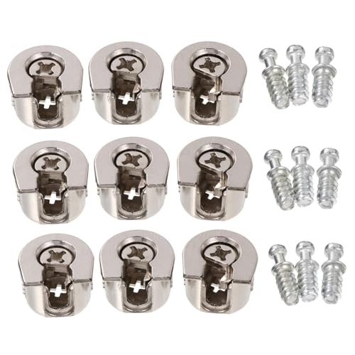 Alipis 10 pièces Connecteurs Excentriques Alliage Raccords Meubles Robustes et Anti-rouille Kit de Fixation pour Assemblage et Armoires Facile à Monter et Démonter Liaison Stable