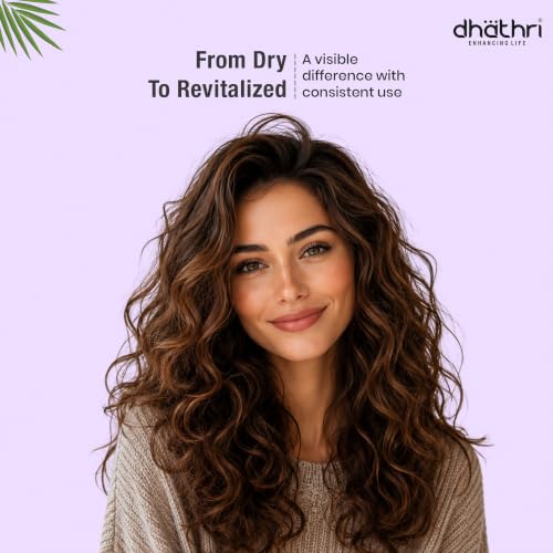 Image of Dhathri Rosemary and Marula Hair Oil with Sesame & Coconut Oil | Promotes Hair Growth & Thickness | Reduces Breakage | Non-Sticky, Lightweight Ayurvedic Hair Oil | All Hair Types, 300ml