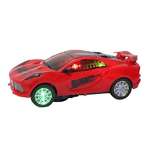 Image of VGRASSP Super Dream car with Bright Flashing 3D Lights, Sounds - Battery Operated Bump and Go Bump Action (Colour as per Stock) (Super Car)