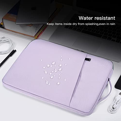 Image of 17 inch Laptop Case Sleeve - Slim Protective Shockproof Water-Resistant Laptop Cover with Handle Computer Carrying Bag for HP Envy 17 /Pavilion 17, Dell Lenovo Asus Acer MSI 17.3 Notebook Bag -Purple