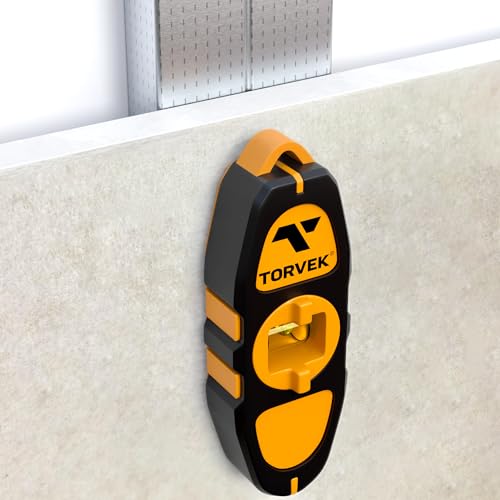 Torvek® ✮ Imán para Pladur ✮ Detector de perfiles metálicos y tornillos – Imán de neodimio con nivel de burbuja giratorio – Herramienta precisa para electricistas, yeseros y fontaneros