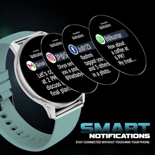 Image of GameSir Evo Vista Smartwatch, 1.39 inch HD Round Display, Bluetooth Calling, Heart Rate & SPO₂, 100+ Sports Modes, IP67, Long Battery Life for Men & Women (Light Green)