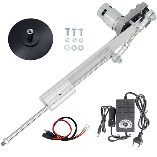 Jvnvlki Hubkolbenmotor Linearaktuator DC 24V DIY Linearmotor 120rpm Hub 3cm-15cm mit Drehzahlregler und Saugnapf