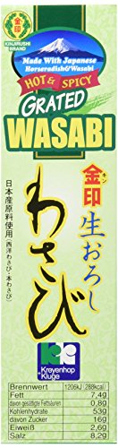 Kinjirushi Wasabi in der Tube, Japan. Meerrettich, grün, 5er Pack (5 x 43 g Packung)