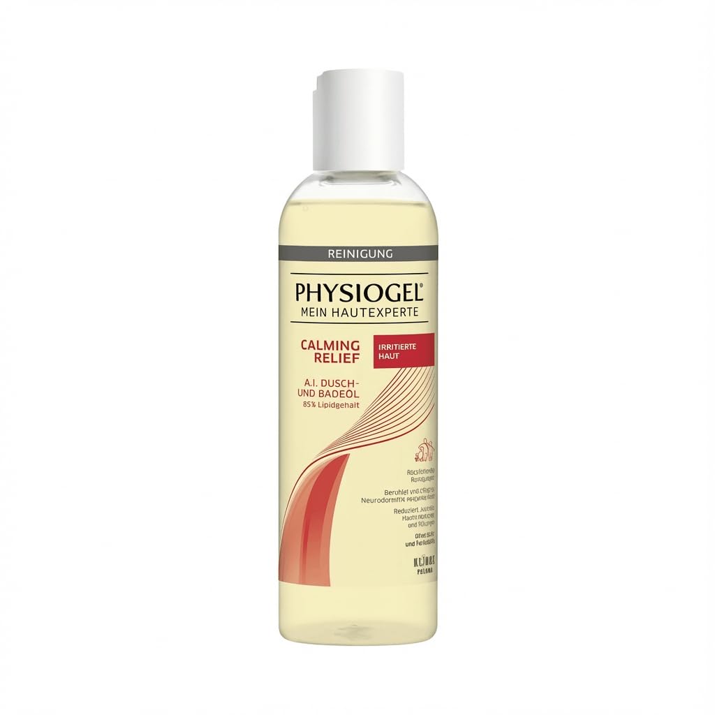 PHYSIOGEL Calming Relief A.I. Dusch- und Badeöl – Beruhigende Reinigung & Pflege bei Neurodermitis, trockener, irritierter und juckender Haut, 400 ml