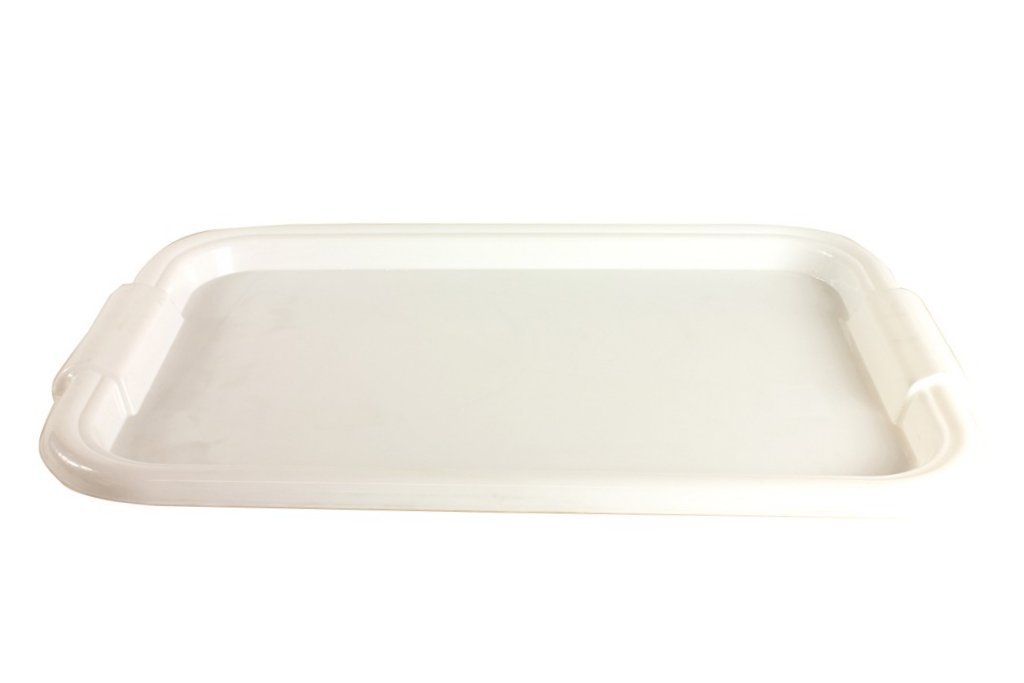 41CM WHITE RECTANGULAR TRAY