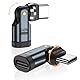 VISAGLOR PD 240W USB C 90 Grad Adapter 2 Stück, 360°+180° Drehung USB-C Winkelstecker Adapters, Datenübertragung, Type C Gewinkelt Adapter für 1Phone16/15/Ma-book/1Pad Serie, Andere Type C Geräte