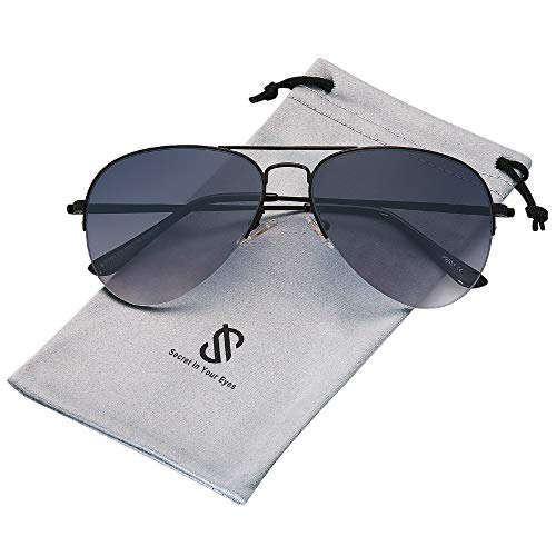SOJOS Men's Women's Aviator Sunglasses, Classic Semi Metal Frame INSPIRATION SJ11062