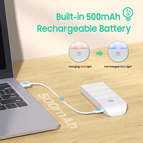 Motion Sensor Lights Indoor, 2 Pack Rechargeable LED Night Light with 3 Modes (AUTO/ON/Off), Stick-On Cupboard Light with Magnetic Strips for Wardrobe, Bedroom, Stair, Cabinet, Kitchen, Hallway - Cosy Home Interiors Motion Sensor Lights Indoor, 2 Pack Rechargeable LED Night Light with 3 Modes (AUTO/ON/Off), Stick-On Cupboard Light with Magnetic Strips for Wardrobe, Bedroom, Stair, Cabinet, Kitchen, Hallway - Image 8