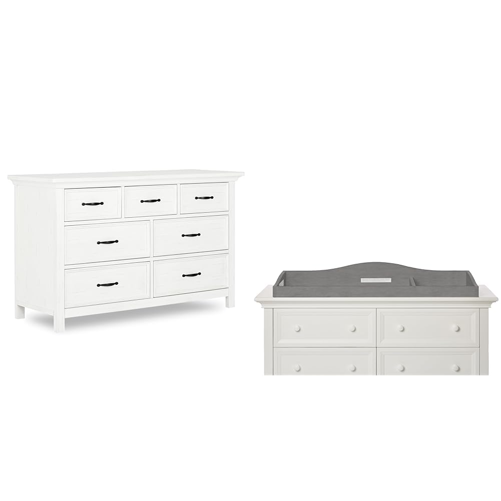 slim fit dress slacks Evolur Aurora 7 Drawer Double Dresser, Akoya Grey Pearl/Silver Mist &   BAJE HOME