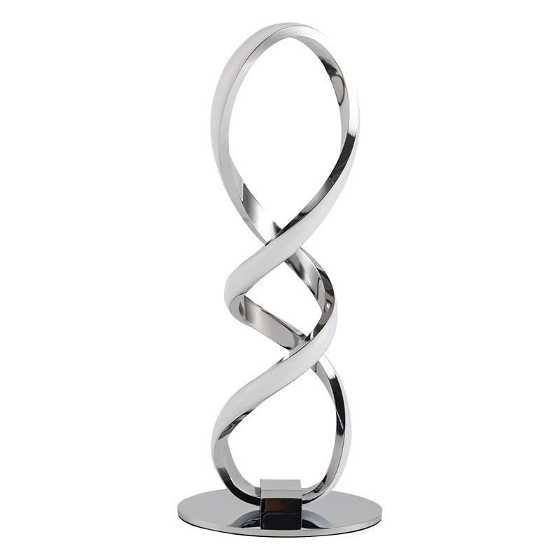 Elksdut Bedside Table Lamp Spiral LED Reading Lamp 11W 3000K Modern Nightstand Lamps Desk Lamp Indoor Ambient Light For Living Room, Bedroom, Office, Dining Room