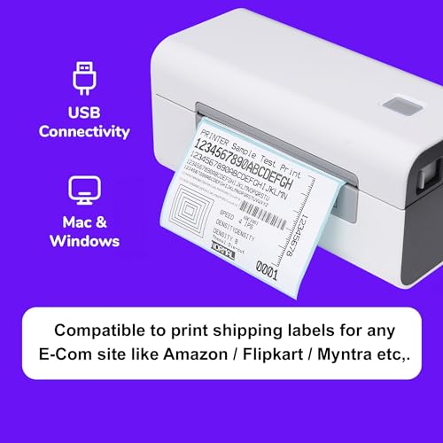 SEIBEN XP D465B USB Direct 4×6" Shipping Label Printer |Adjustable Label Size| 203DPI Resolution 152mm/s Printing Speed Compatible with... - Image 3