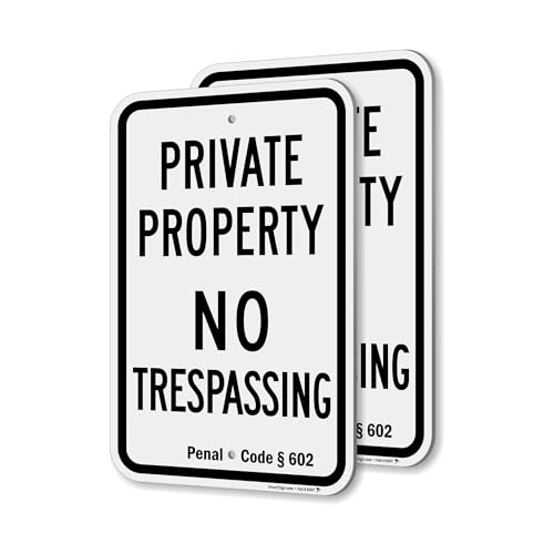 Panneaux Private Property Anti Intrusion Lot de 2 Plaques en Aluminium Composite