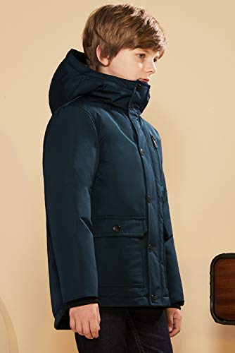 Image of SOLOCOTE Boys Coats Kids Winter Jacket Warm Thick Heavyweight Tough Long Windproof Outwear with Hood