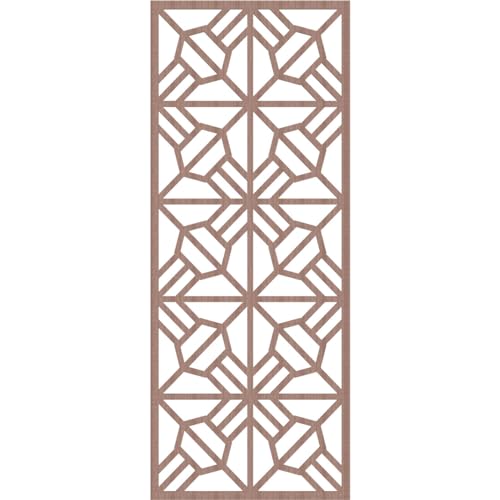 Image of 33 3 /8 inchW x 84 3 /8 inchH x 3 /8 inchT Auburn Decorative Fretwork Wood Wall Panels, Walnut
