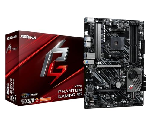 Asrock X570 Phantom Gaming 4S, AMD X570, AM4, ATX, 4 DDR4, HDMI, XFire, GB LAN, PCIe4, RGB Lighting, M.2