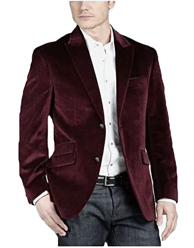 Two Buttons Velvet Mens Blazer Notch Lapel Tuxedos Jacket for Men Wedding Party Coat