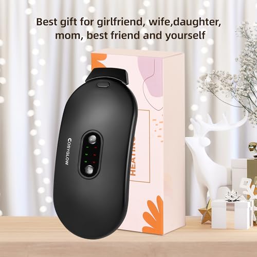 Image of Portable Cordless Heating Pad Cramps: 6 Heat Levels and 6 Massage Modes,3S Fast Heating,Period Menstrual Electric Heating Pad,Gifts for Women 961S-Black