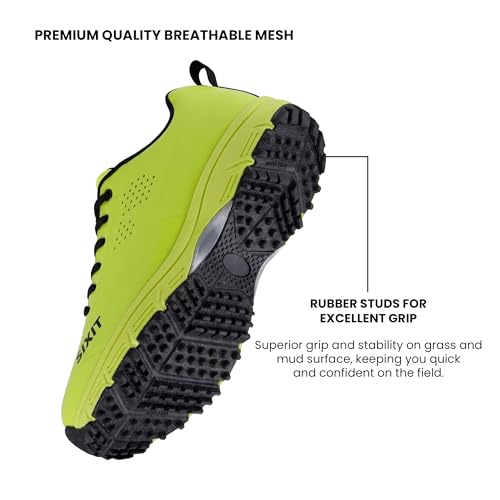 Image of SeamTech Cricket Shoes for Men, Lightweight Breathable Air Mesh, EVA Cushioning and Rubber Stud Grip