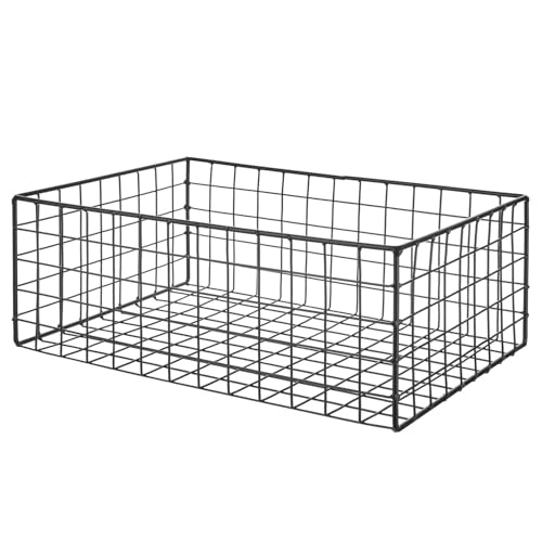 BUTLERS Aufbewahrungskorb 34x24x13cm Eisen -DEPOSIT- Korb für Regal und Schrank | Box für Schreibtisch-Ordnung