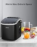 Silonn Countertop Ice Maker Machine, 9 Cubes Ready in 6 Mins, 12 KG in 24Hrs, Self-Cleaning Ice Machine with Ice Scoop and Basket, 2 Sizes of Bullet Ice for Home Kitchen Office Bar Party - Image 7